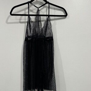 Victoria's Secret Black Lace Chemise